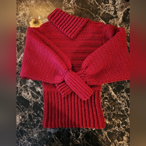 Handmade Crochet Sweater - Picture 2 of 3